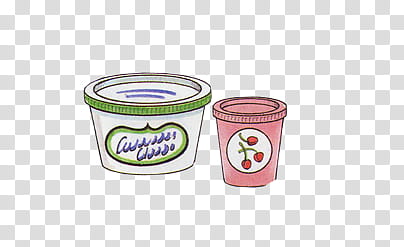 Is there anything to eat S, two white and pink cups transparent background PNG clipart