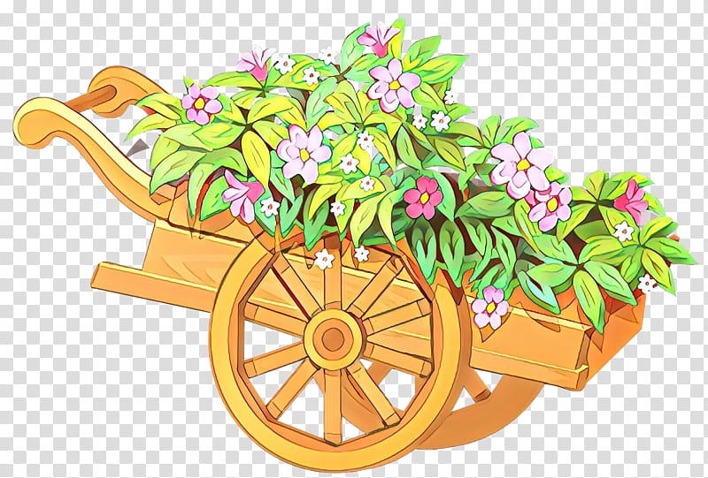 Flowers, Flower Garden, Wheelbarrow, Gardening, Flowerpot, Vehicle, Cart, Wagon transparent background PNG clipart