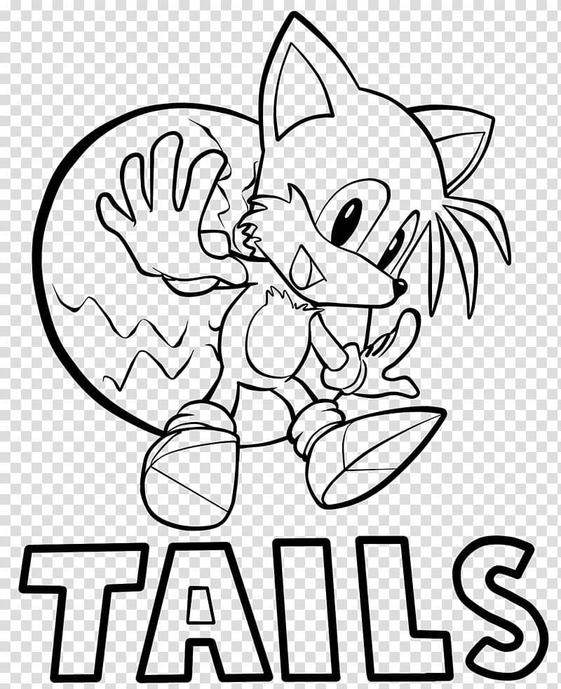 able classic tails coloring pages transparent background png