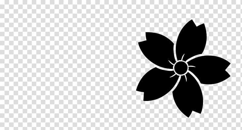 Japanese Motifs and Crests, black -petaled flower art transparent background PNG clipart