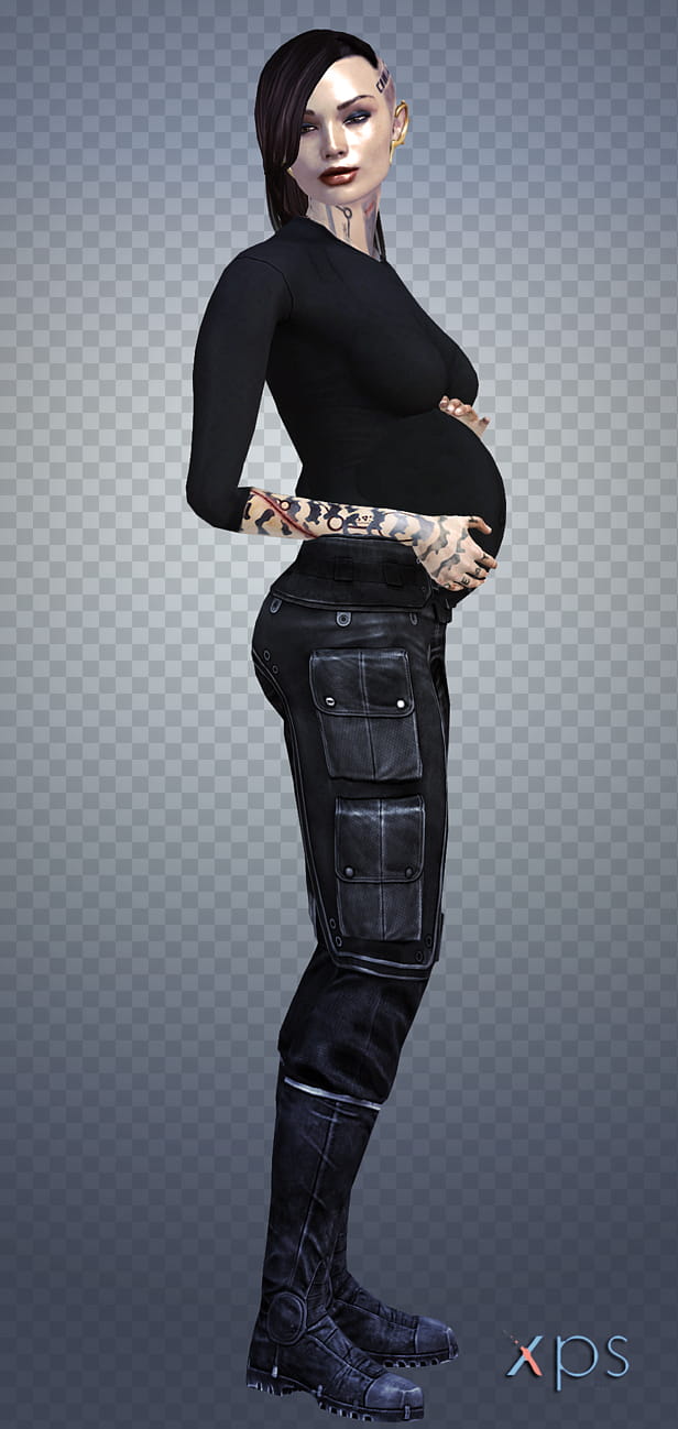 Mass Effect, Pregnant Jack model transparent background PNG clipart