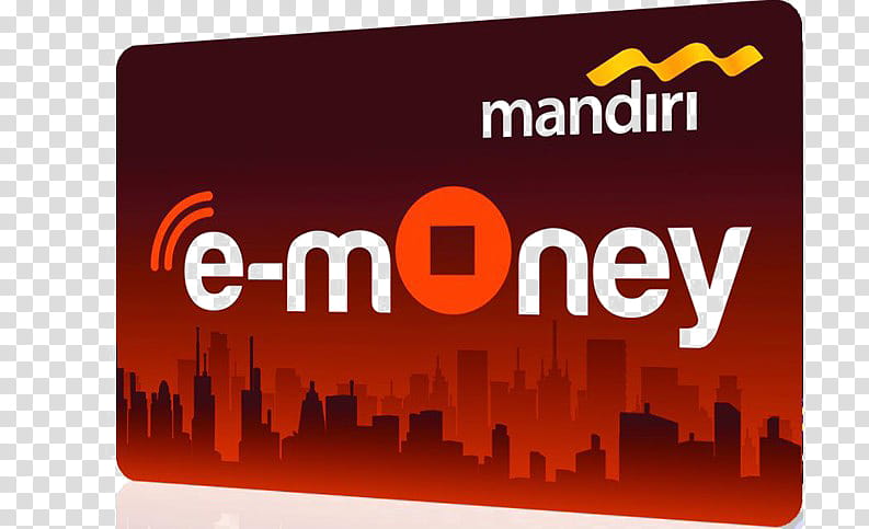 Money Logo, Electronic Money, Bank, Bank Mandiri, Orange, Text transparent background PNG clipart