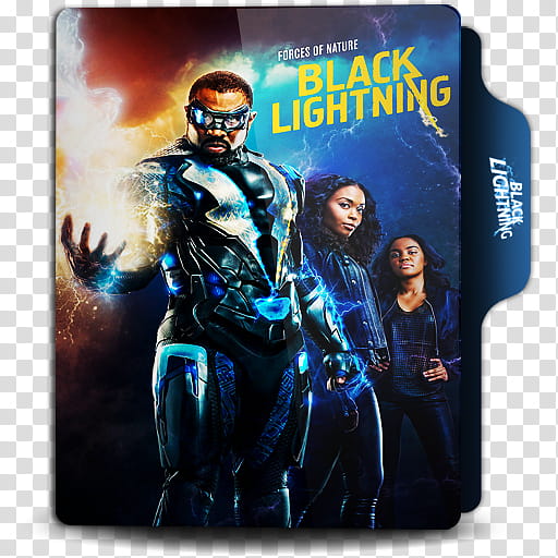 Black Lightning Series Folder Icon , BL MF  transparent background PNG clipart