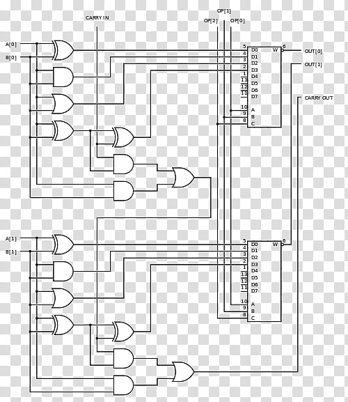 Engineering, Arithmetic Logic Unit, 4bit, Circuit Diagram, Processor Design, Central Processing Unit, Schematic, Computer transparent background PNG clipart