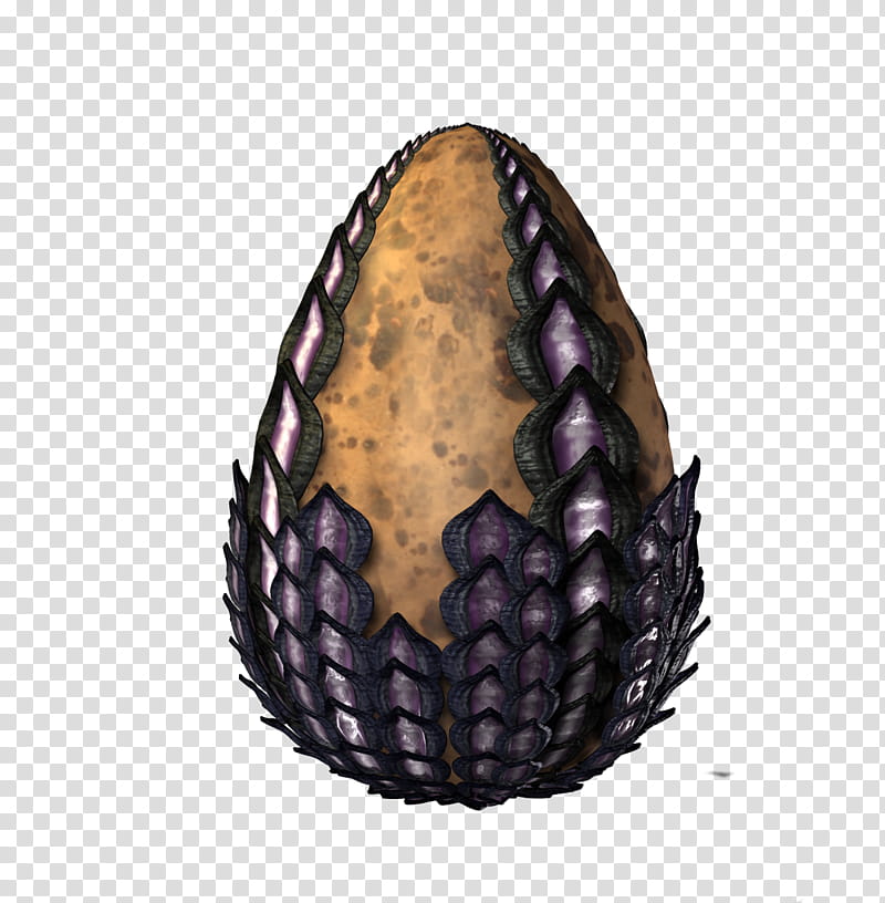 E S Dragon Eggs II, brown and purple egg ornament transparent background PNG clipart