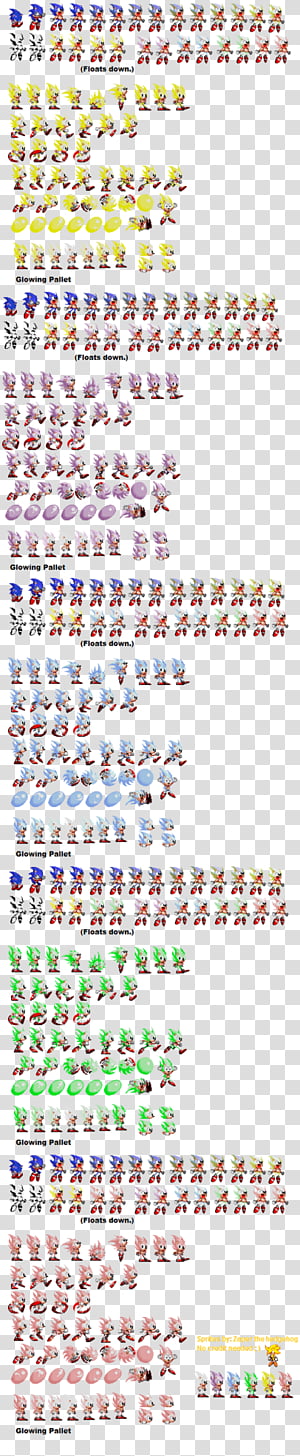 Hyper Sonic Sprite Sheet