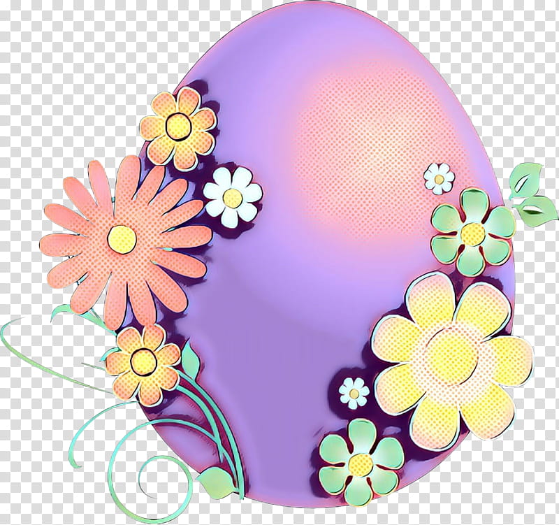 Easter Egg, Pop Art, Retro, Vintage, Easter
, Floral Design, Purple, Pink transparent background PNG clipart