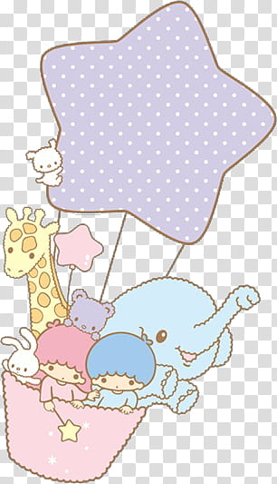 Iconos Little Twin Stars, animals on air balloon transparent background PNG clipart