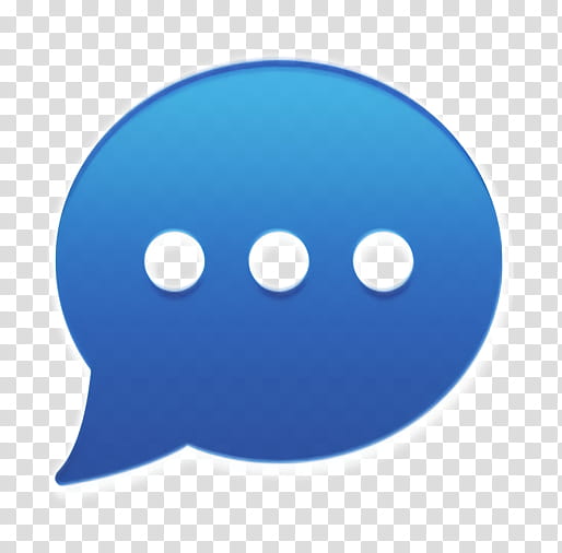 Chat icon Comment icon Dialogue icon, Blue, Circle, Electric Blue, Smile, Emoticon, Button, Logo transparent background PNG clipart