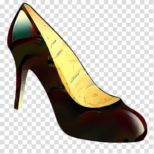 Yellow, Shoe, Hardware Pumps, Footwear, High Heels, Basic Pump, Court Shoe, Brown transparent background PNG clipart