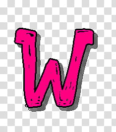 pink letter W illustration transparent background PNG clipart