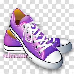purple-and-white Selenator low-top sneakers transparent background PNG clipart