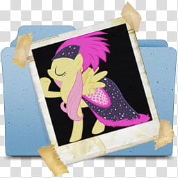 All icons in mac and ico PC formats, Folder, fluttershy Mys, pink haired Little Pony character transparent background PNG clipart