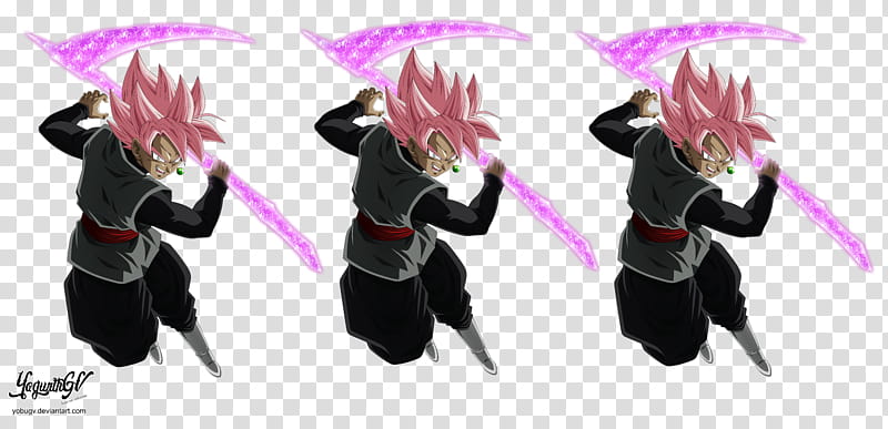 Black Goku Super Saiyan Rose with OZ transparent background PNG clipart