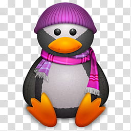 All my s, penguin with purple cap transparent background PNG clipart