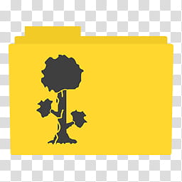 Simply Styled Icon Set  Icons FREE , Terraria Folder, black tree with yellow folder background transparent background PNG clipart