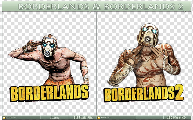 Borderlands and Borderlands  Icon , iconsPROMO, Borderlands game covers transparent background PNG clipart