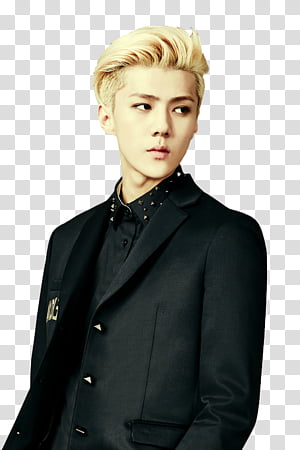 Render Exo For Ivy Club Poster Man In Black Blazer With Blonde
