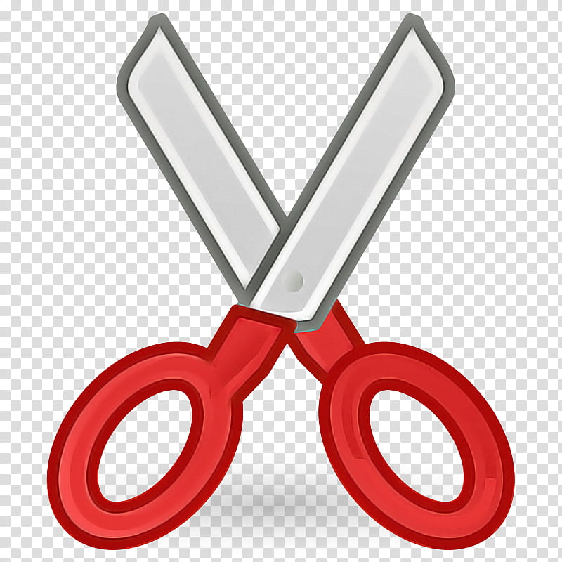 scissors red line transparent background PNG clipart