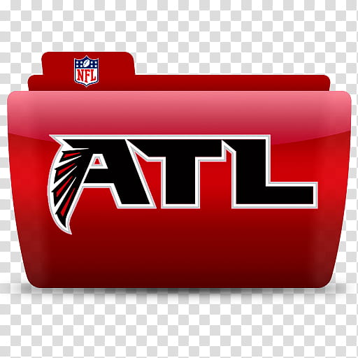 Atlanta Falcons ATL Colorflow, Atlanta Falcons folder icon transparent background PNG clipart