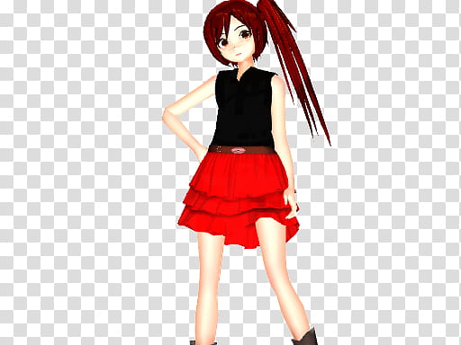MMDC Newcomer Yozane Iimo-PD Casual(DL), anime female brown hair transparent background PNG clipart