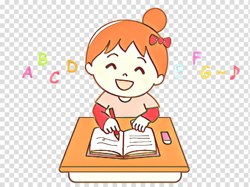 cartoon child learning reading, Cartoon transparent background PNG clipart