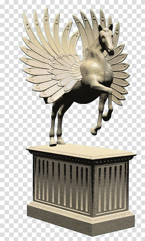 Statues of  Pegasus, horse statue transparent background PNG clipart