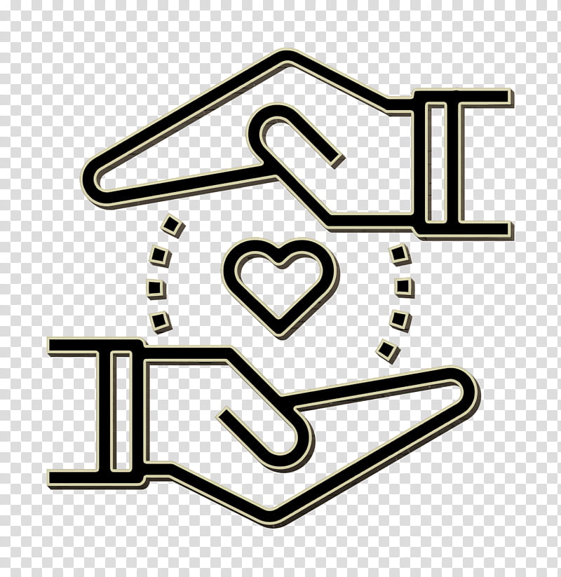 Charity icon Business and Commerce icon Heart icon, Text, Line, Symbol, Logo, Coloring Book transparent background PNG clipart