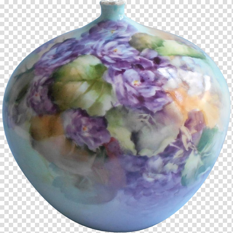 Vase Purple, Porcelain, African Violets, Plate, Pottery, Rosenthal, Antique, Dishware transparent background PNG clipart