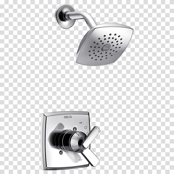 Shower, Pressurebalanced Valve, Faucet Handles Controls, Baths, Bathroom, Delta Faucet Company, Delta Monitor 14 Series Ashlyn, Stainless Steel transparent background PNG clipart
