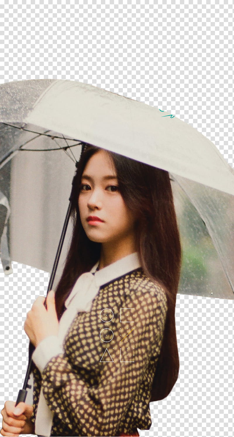 LOONA, woman standing while holding umbrella transparent background PNG clipart