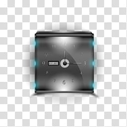 lightbleue Applestar, square analog watch transparent background PNG clipart