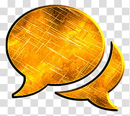 Yello Scratchet Metal Icons Part , speech-bubbles-logo transparent background PNG clipart