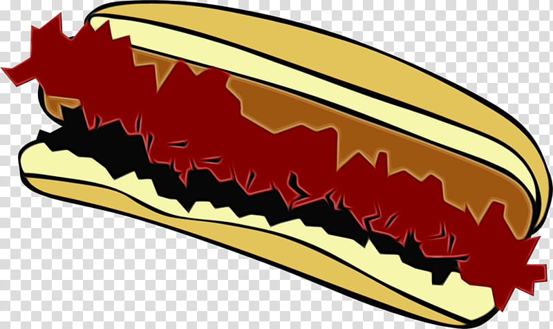 Hot dog Mouth, Watercolor, Paint, Wet Ink, Lip, Jaw, Fast Food, Logo transparent background PNG clipart