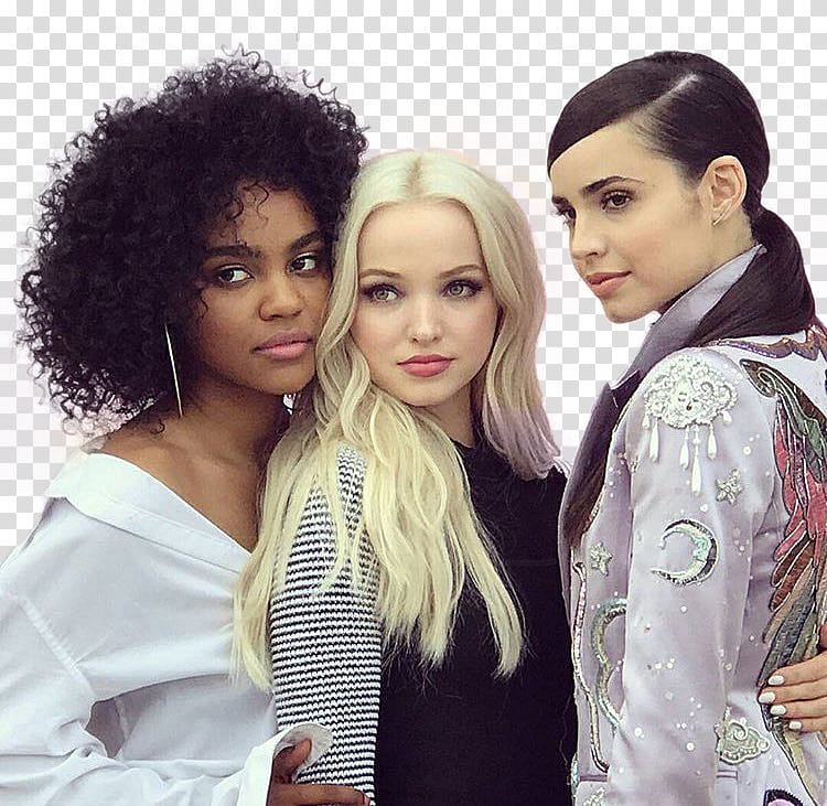 DOVE CAMERON W SOFIA CARSON AND CHINA, DC, SC and CAM () transparent background PNG clipart