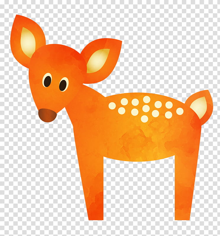 Animal, Cartoon, Orange, Animal Figure, Deer, Fawn, Tail, Furniture transparent background PNG clipart