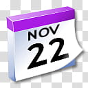 WinXP ICal, Nov  calendar transparent background PNG clipart