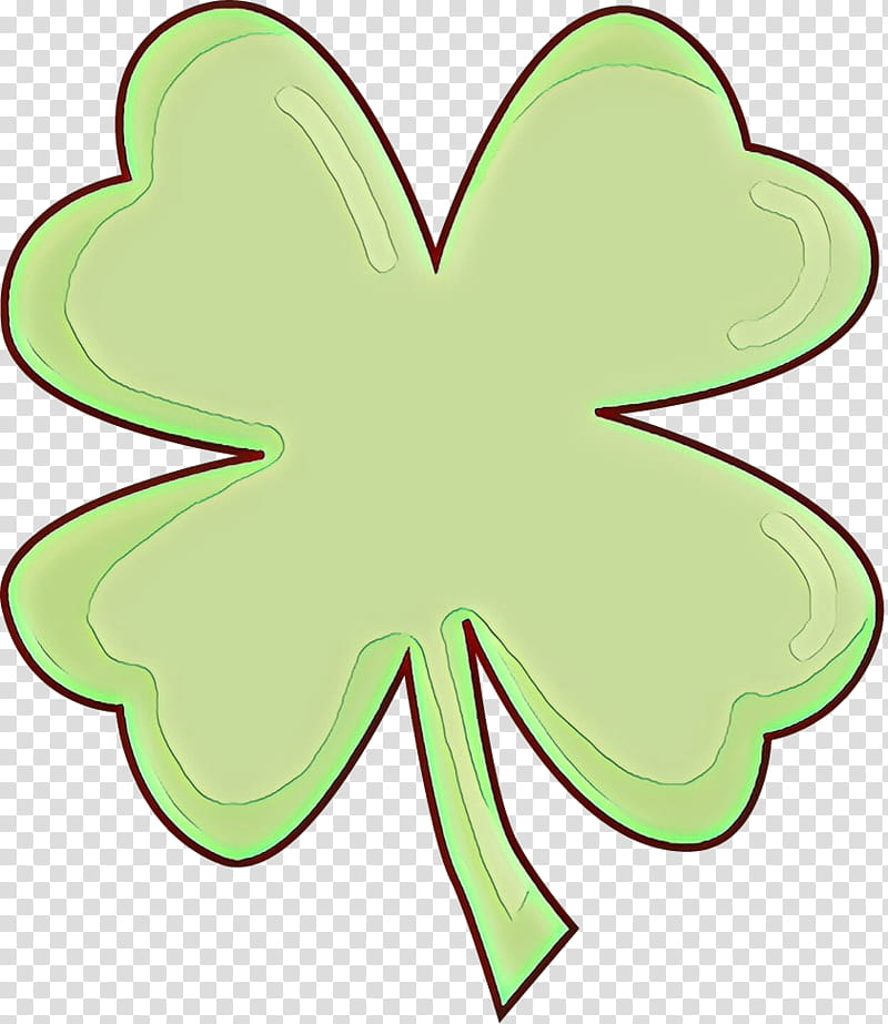 Green Leaf, Cartoon, Petal, Plant Stem, Line, Shamrock, Plants, Meter transparent background PNG clipart