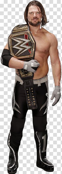 AJ Styles SmackdownLIVE WWE World Champion transparent background PNG clipart