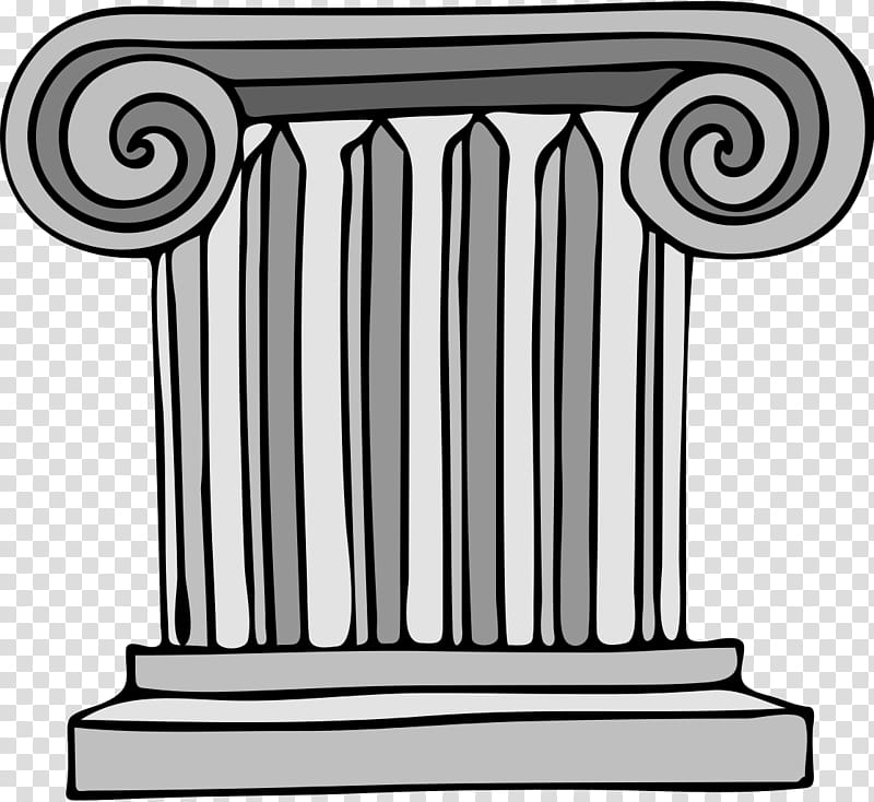 Column Structure, Ancient Roman Architecture, Doric Order, Line Art, Black And White
, Area, Furniture transparent background PNG clipart