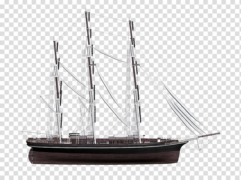 sailing ship tall ship vehicle mast barquentine, Boat, Watercraft, Schooner, Clipper, Fullrigged Ship, Steam Frigate, Sloopofwar transparent background PNG clipart