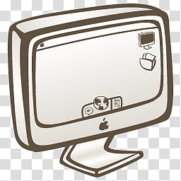 KOMIK Iconset , Computer on, iMac illustration transparent background PNG clipart