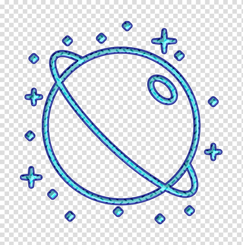 astronomy icon planet icon space icon, Stars Icon, Turquoise, Circle, Line, Oval transparent background PNG clipart