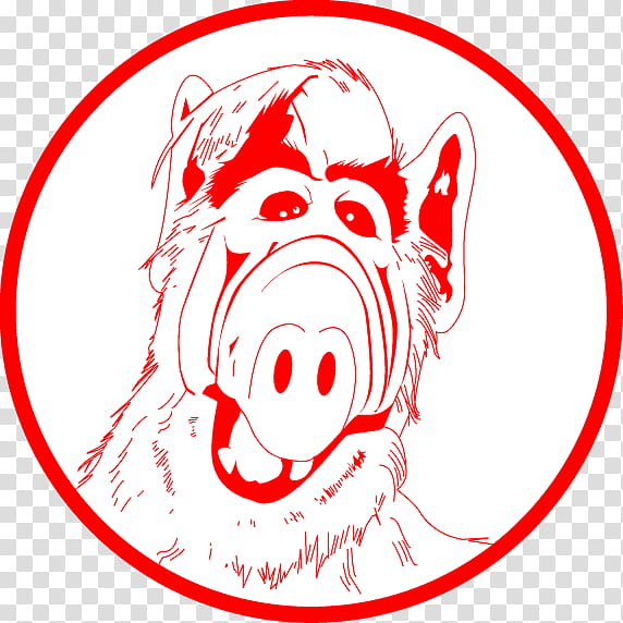 Red Circle, Television Show, Rhonda, Cartoon, Keep On Truckin, Alf, Alf The Animated Series, Head transparent background PNG clipart