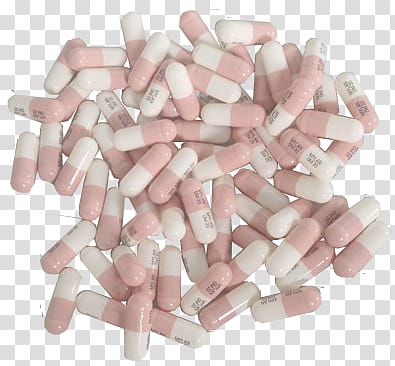 pink-and-white pill lot transparent background PNG clipart
