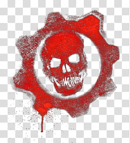 Gears Of War Skull Dock, red Call of Duty Modern Warfare logo transparent background PNG clipart