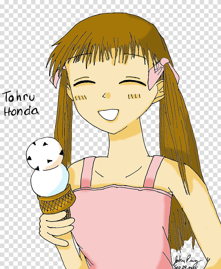 Tohru Honda with Ice Cream transparent background PNG clipart