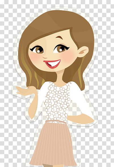 Tini Stoessel, girl wearing white top illustration transparent background PNG clipart