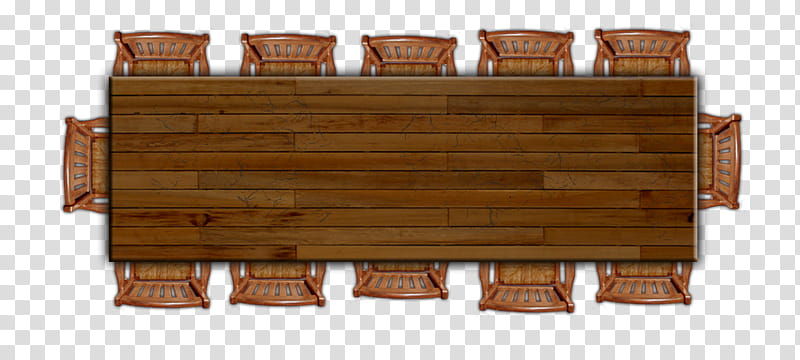 RedThorn Tavern Furnishings Art, brown wooden long table with chairs illustration transparent background PNG clipart