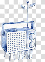 vintage s, radio illustration transparent background PNG clipart